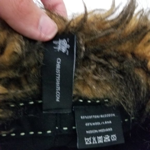 Chisty's Crown Collection Plaid Trooper Aviator Hat Blue Wool Grizzled Punk Rock - Picture 9 of 9